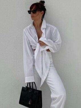Because Of Alice — Cotton Wrap Shirt (NWOT)